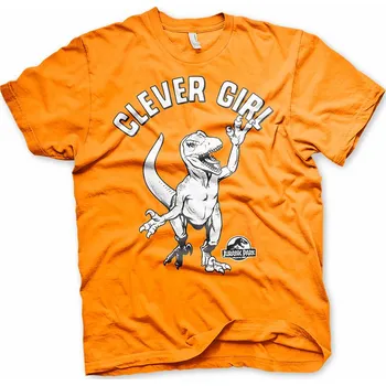 Pánské tričko Jurský Park tričko, Clever Girl Orange , pánské XXL