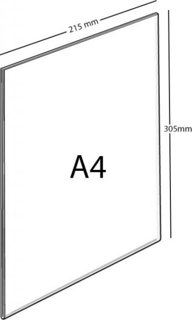 Plexi kapsa na dveře A4 - 305 x 215 mm - 1 ks