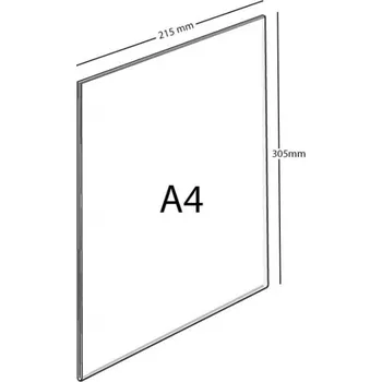 Plexi kapsa na dveře A4 - 305 x 215 mm - 1 ks