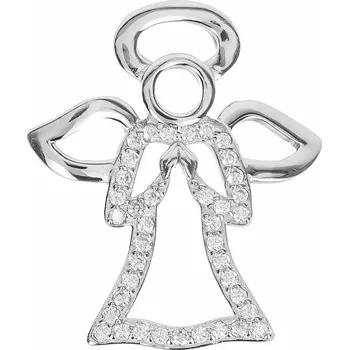 Přívěsek Argento 85875 Stříbrný přívěsek - anděl, čiré kulaté zirkony