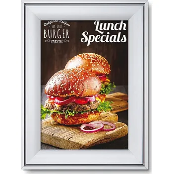 Rám na obraz Klaprám COMPASSO A4, ostrý roh, profil 37mm, voděvzdorná folie