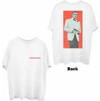 Pánská móda James Bond 007 tričko, Goldfinger Profile BP White, pánské S