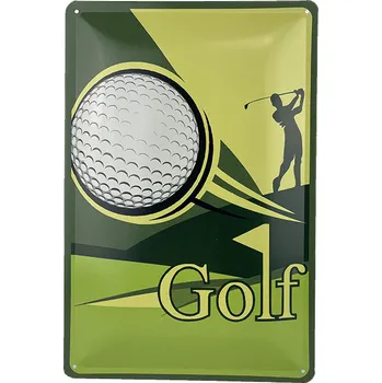 Plechová cedule Nostalgishe Plechová cedule Golf white ball 20 x 30 cm