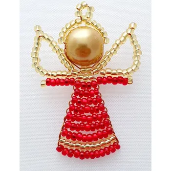 Vánoční dekorace Anděl s křídly zlaté barvy č.9