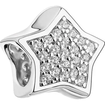 Přívěsek Stříbný přívěsek Beads se zirkony - hvězda - AP523-7851