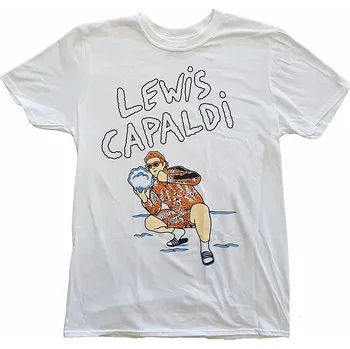 Lewis Capaldi tričko, Snow Leopard White, pánské L