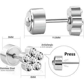 Náušnice Luxusní zirkonové náušnice s květinovým motivem - 138AS