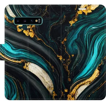 Pouzdro na mobilní telefon Flipové pouzdro iSaprio - Dark Paint - Samsung Galaxy S10