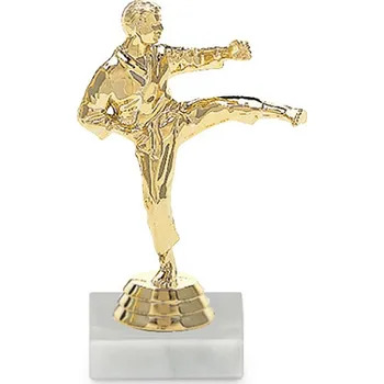 Figurka karate muž, 12 cm, zlatá, včetně podstavce