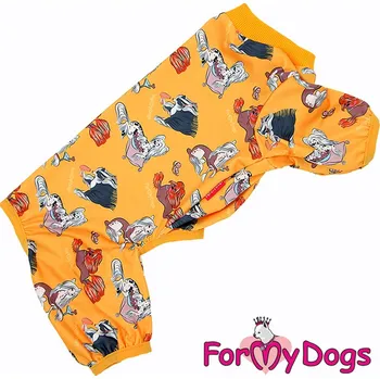 Obleček pro psa FOR MY DOGS Pyžamo YELLOW CRESTED, žluté Velikost: 20/XXL