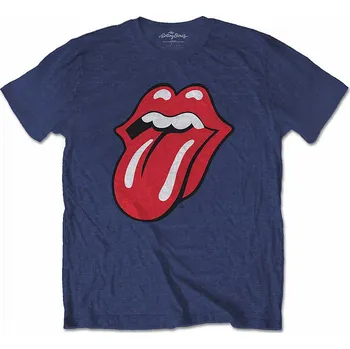 Karnevalový kostým Rolling Stones tričko, Classic Tongue Navy Blue, dětské S velikost S věk (5-6 let)