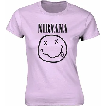 Dámské tričko Nirvana tričko, Smiley Pink, dámské XL