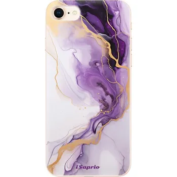 Pouzdro na mobilní telefon Odolné silikonové pouzdro iSaprio - Purple Gold Marble - iPhone 8