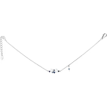 Náramek Stříbrný náramek se zirkony - hvězda, měsíc - AP532-7074