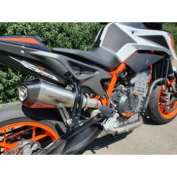 Výfuk pro motocykl Výfukový tlumič + teplotní štít - MATNÝ NEREZ - RACING - 096583 655218