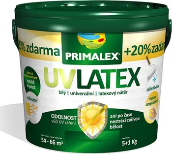 Interiérová barva Primalex UV Latex 5 + 1 kg bílý