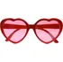 Karnevalový doplněk PartyDeco Brýle ve tvaru srdce 14 x 6 cm červené