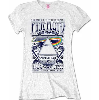 Dámské tričko Pink Floyd tričko, Carnegie Hall Poster White Girly, dámské M