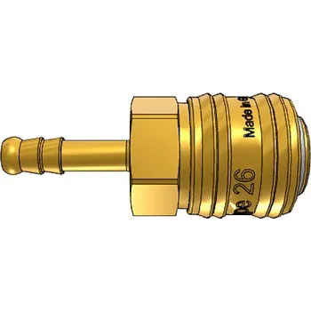 Příslušenství ke kompresoru MOSAZ rychlospojka přímá jednostranně uzavíratelná na hadičku 8mm s ventilem Rectus Parker 26KATF08MPX