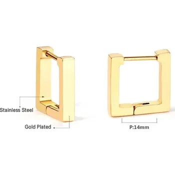 Náušnice Náušnice z nerezové oceli ve zlaté barvě - 108G