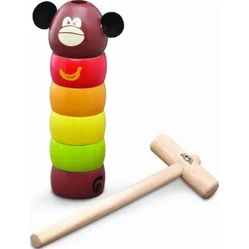 Dřevěná hračka Motorická hra - Klepni opici (Wonderworld)