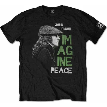 Pánská móda John Lennon tričko, Imagine Peace, pánské L