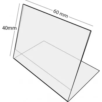 Plastový stojánek L 40 x 60 na šířku antireflexní 40 x 60 antireflex - 1 ks