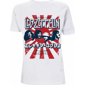 Pánská móda Led Zeppelin tričko, Japanese Burst White, pánské L