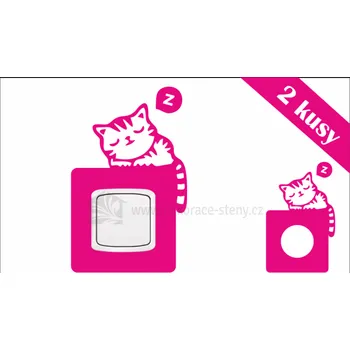 Samolepící dekorace Dekorace-steny.cz - Samolepky na vypínač - Kotě - 521