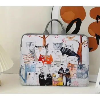 brašna na notebook Taška na notebook, kočky pod stromem