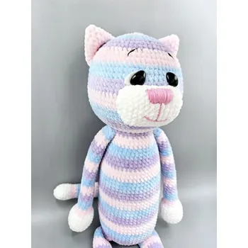 plyšák Kateřina Vlasáková Ručně háčkovaná kočka velká