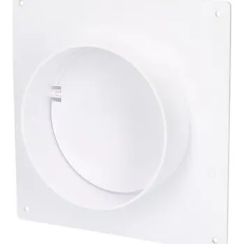 Průmyslový ventilátor Spojka vnitřní s rámečkem a klapkou VENTS 1511 - 100mm PVC, ELEMAN 1001511