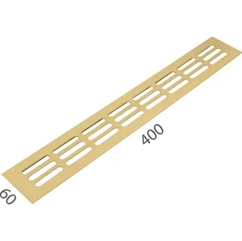 Větrací mřížka SRL - ALFA větrací mřížka šířka 60 x 400 mm 60 mm, 400 mm F3 - Zlatý elox