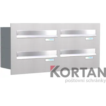 Poštovní schránka Poštovní schránka B-045 - pro zazdění s čelní deskou - NEREZ / šedá