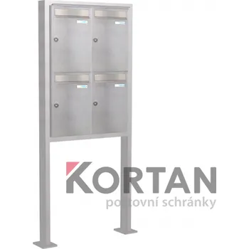 Poštovní schránka Poštovní schránka C-01 - volně stojící ve stojanu z JPU profilu - NEREZ / šedá