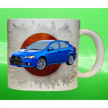 hrnek s Mitsubishi Lancer Sportback 75ml (hrneček s osobním autem Mitsubishi)
