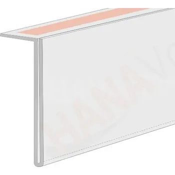 Cenovková lišta kolmá 45 čirá 45x1000mm - pěnová samolepka - 1 ks