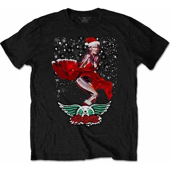 Pánské tričko Aerosmith tričko, Robo Santa Black, pánské S