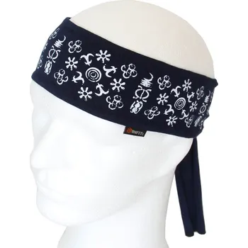 Sportovní čelenka INFIT BIKER čelenka vázací široká červená INFIT one size adinkra