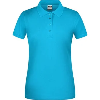 Dámské tričko James&Nicholson Dámská polokošile JN873 Turquoise XL