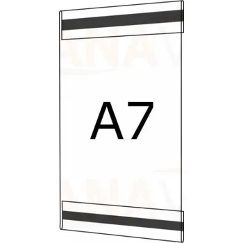 Plastová kapsa A7 na výšku typ C 2x magnet PVC kapsa A7V - 2x magnet - 1 ks