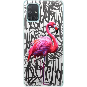 Pouzdro na mobilní telefon Odolné silikonové pouzdro iSaprio - Flamingo Graffiti - Samsung Galaxy A71