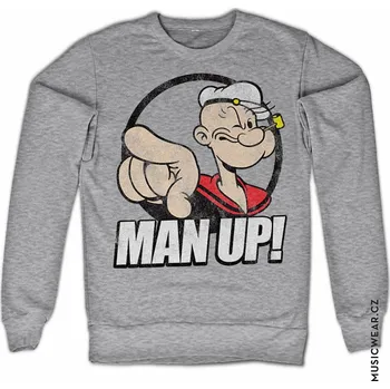 Pánská mikina Pepek námořník mikina, Man Up, pánská S