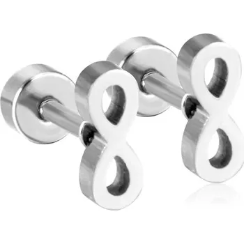 Náušnice Dětské náušnice z chirurgické oceli ve stříbrné barvě - EA608401S