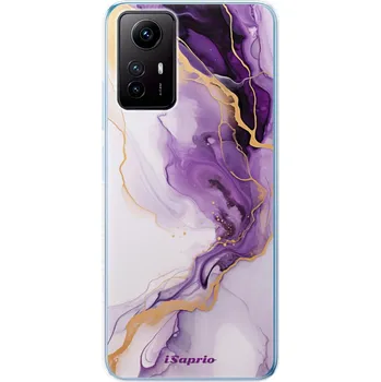 Pouzdro na mobilní telefon Odolné silikonové pouzdro iSaprio - Purple Gold Marble - Xiaomi Redmi Note 12S