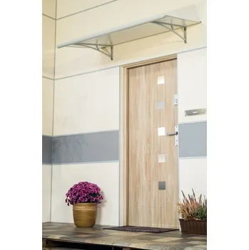 Stříška nad vchodové dveře vchodová stříška LANITPLAST VIRGO 150/83,5 stříbrná PK1052