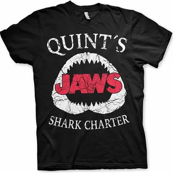 Pánské tričko Čelisti tričko, Quint´s Shark Charter, pánské L