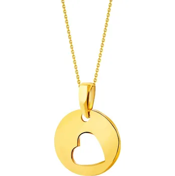 Přívěsek Zlatý přívěsek - srdce, kolečko - Z-606.01