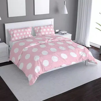 Povlečení Saténové povlečení Bílé tečky - Sablio - 140x200 / 90x70