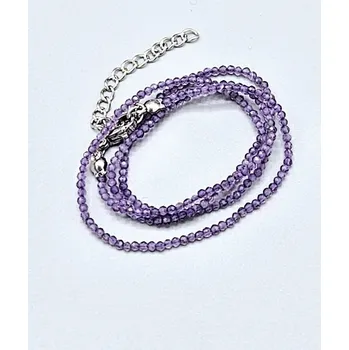 Náhrdelník Náhrdelník Ametyst 2 mm fazetovaný